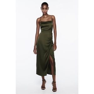 Zara beaded slip midi dress